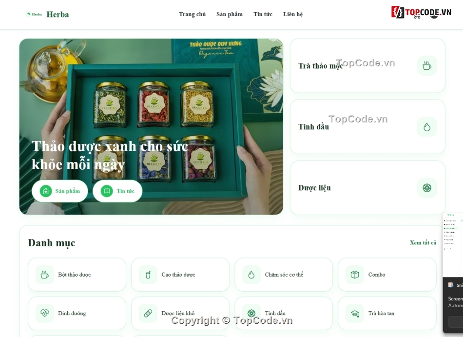 thảo dược,Website bán hàng,bán